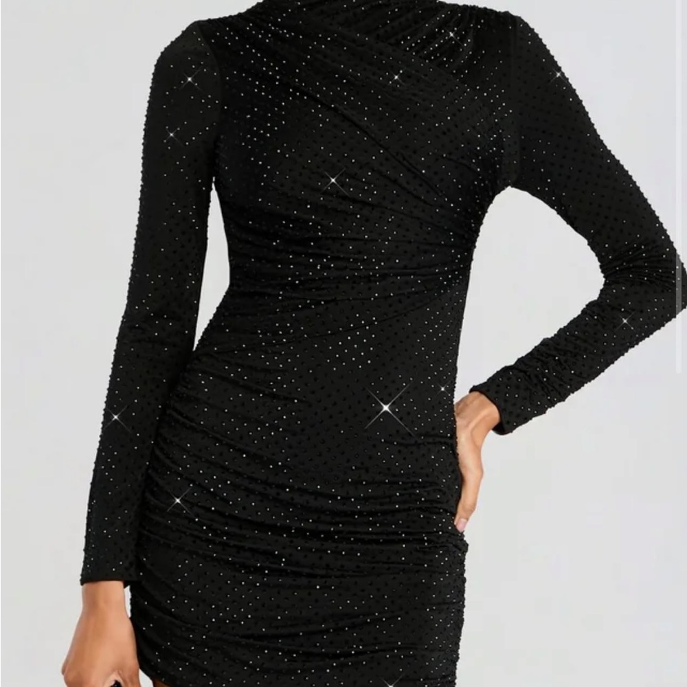 Retrofete Tana Black Sparkly Dress